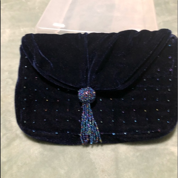 velvet evening bag